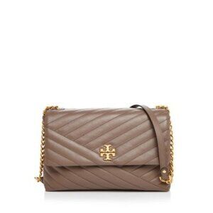 B-424. Tory Burch Kira Chevron Shoulder Bag Natural